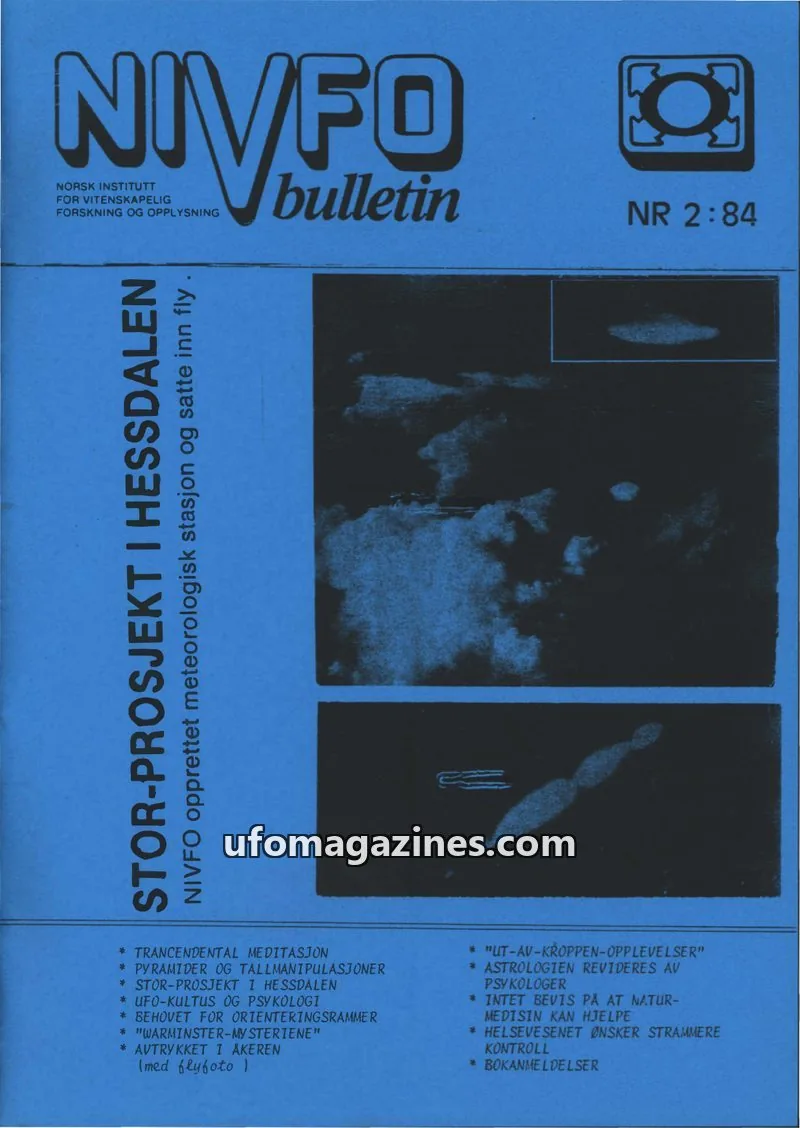 Cover of NIVFO-Bulletin issue 2/1984: NIVFO bulletin