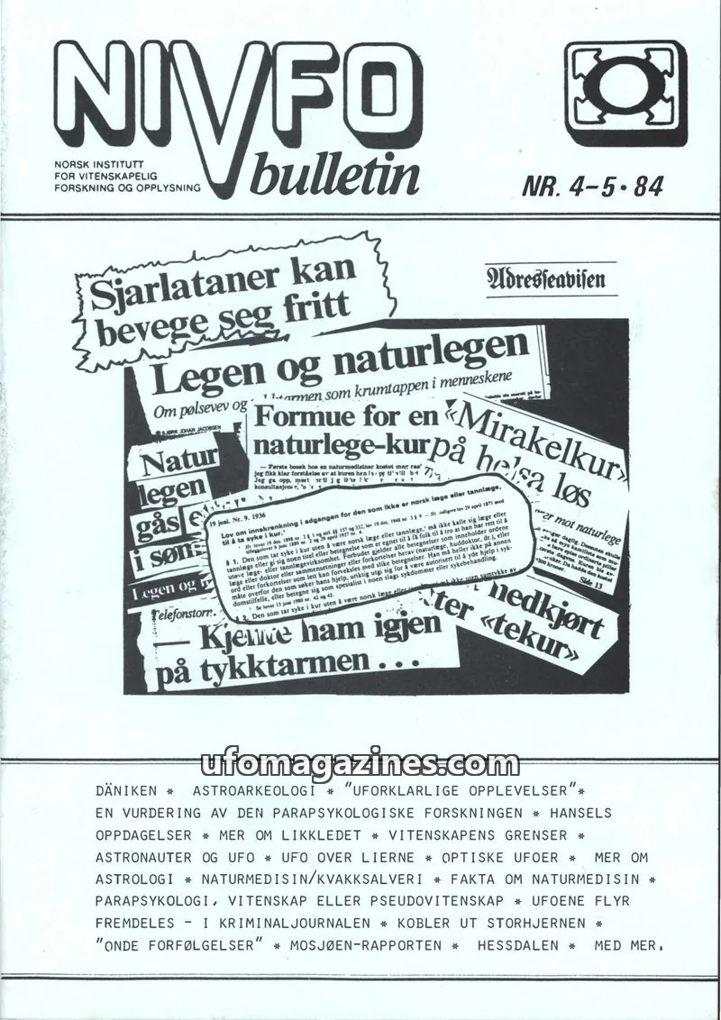 Cover of NIVFO-Bulletin issue 4-5: NIVFO bulletin