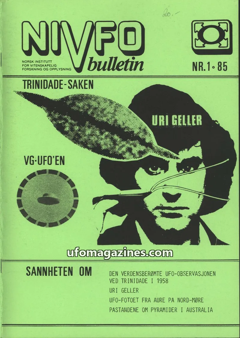 Cover of NIVFO-Bulletin issue 1.85: NIVFO bulletin