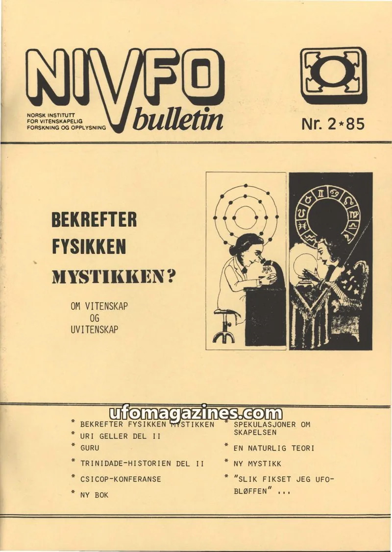 Cover of NIVFO issue 2*85: NIVFO bulletin