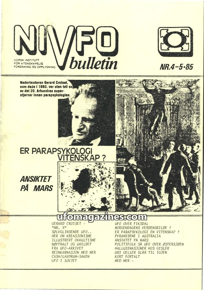 Cover of NIVFO issue NR.4-5-85: NIVFO bulletin