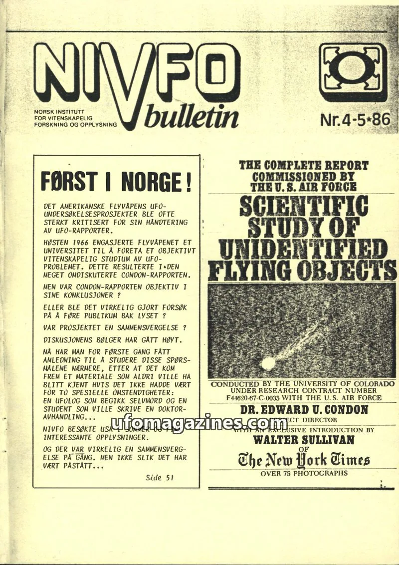 Cover of NIVFO-Bulletin issue Nr. 4-5: NIVFO bulletin