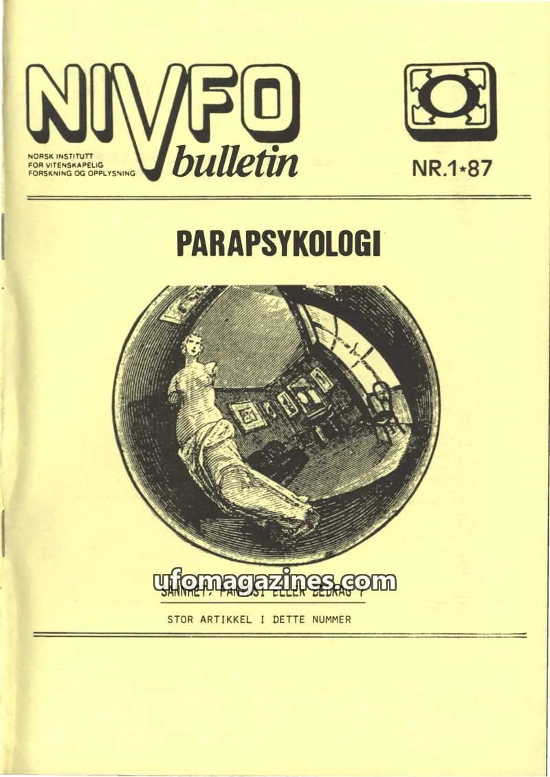 Cover of NIVFO issue 1/87: NIVFO bulletin