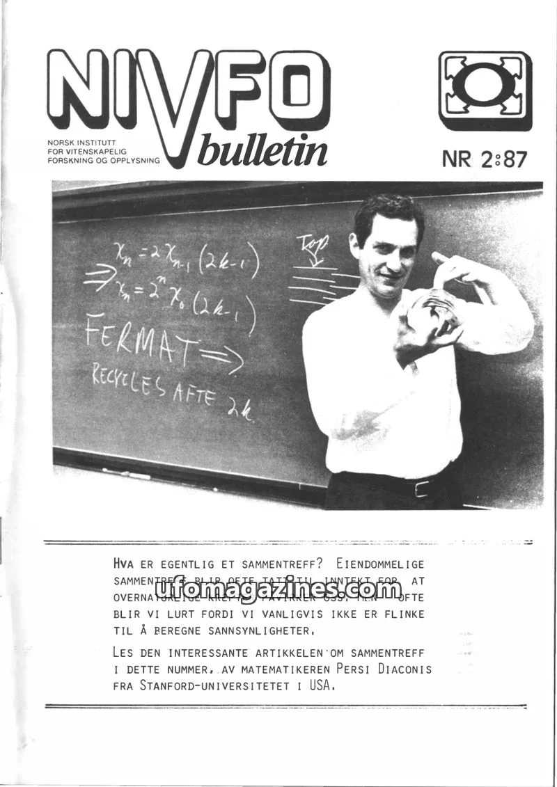 Cover of NIVFO-Bulletin issue 2/87: NIVFO bulletin