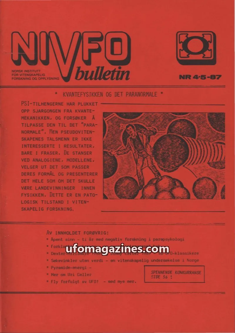 Cover of NIVFO issue 4-5/1987: NIVFO bulletin
