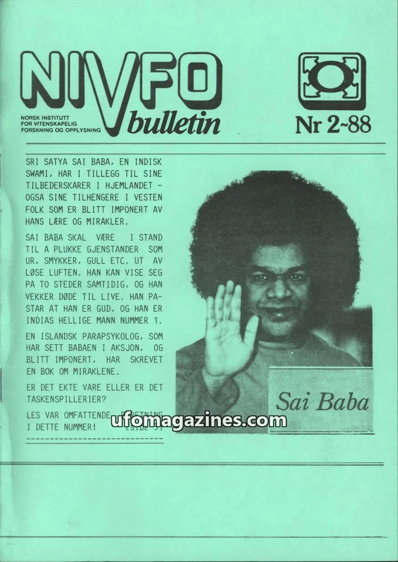Cover of NIVFO issue 2-88: NIVFO bulletin