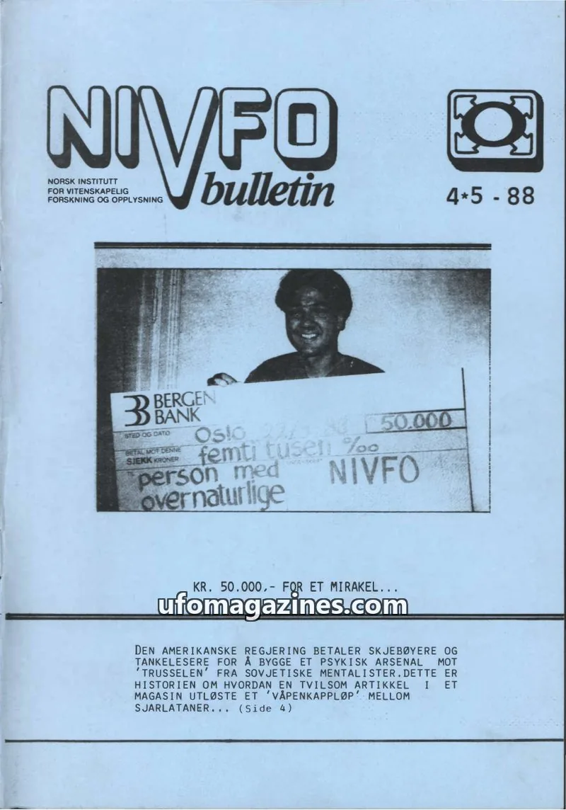 Cover of NIVFO issue 4/5: NIVFO bulletin