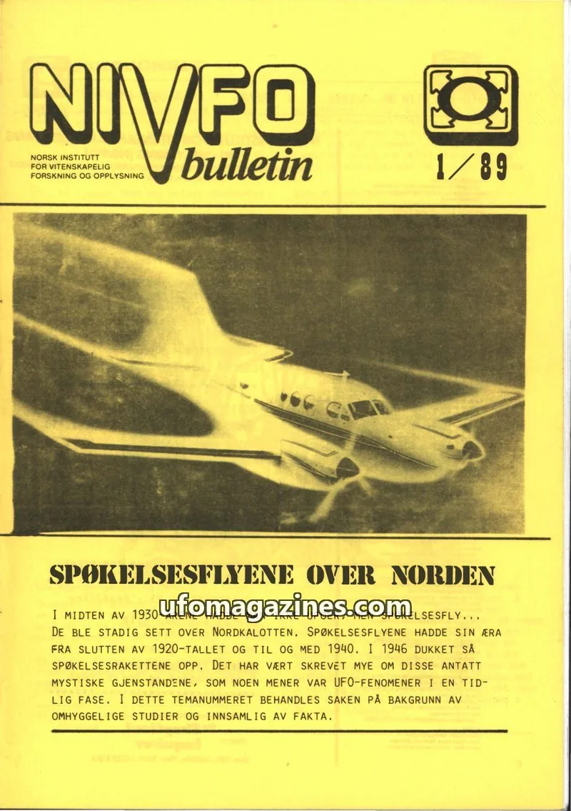 Cover of NIVFO-Bulletin issue 1/89: NIVFO bulletin