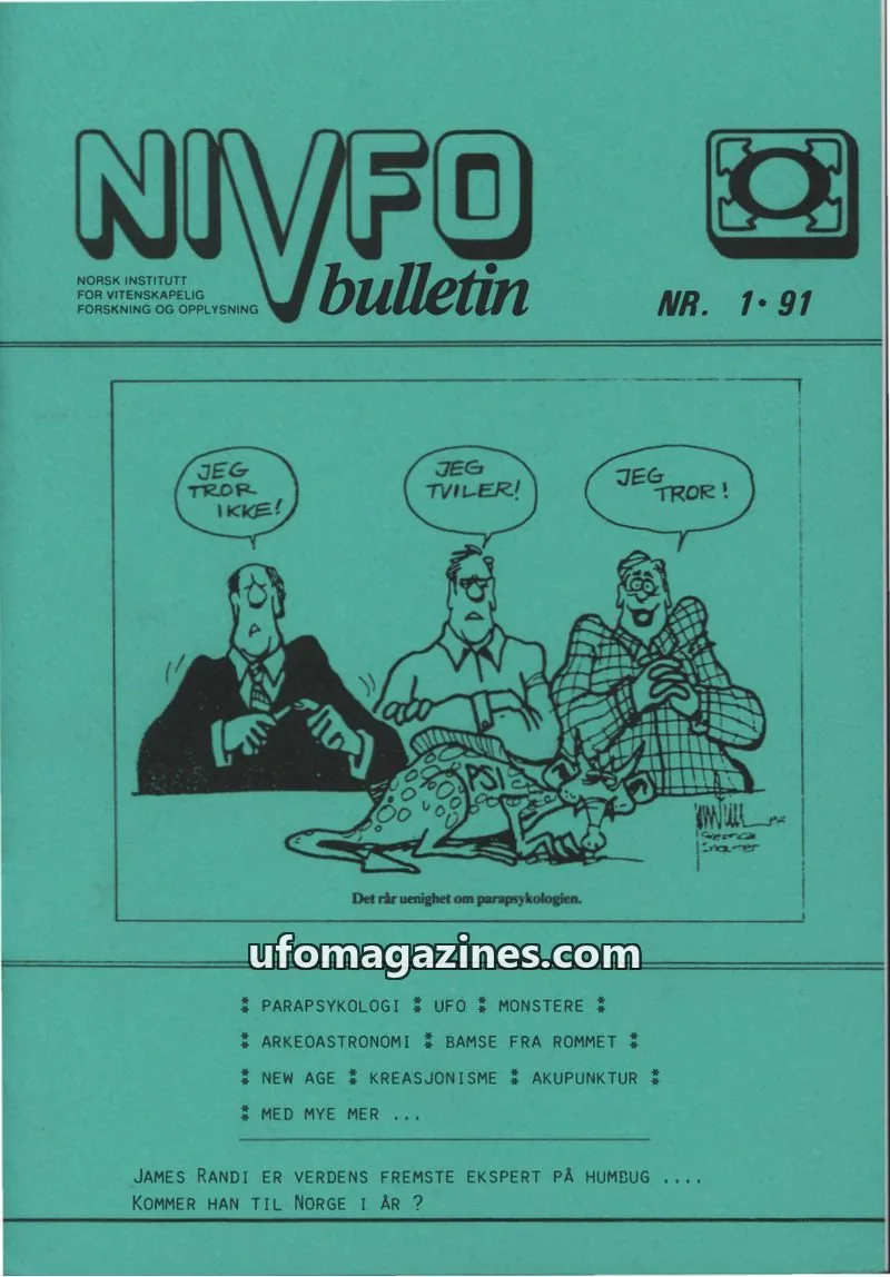 Cover of NIVFO issue 1/91: NIVFO bulletin