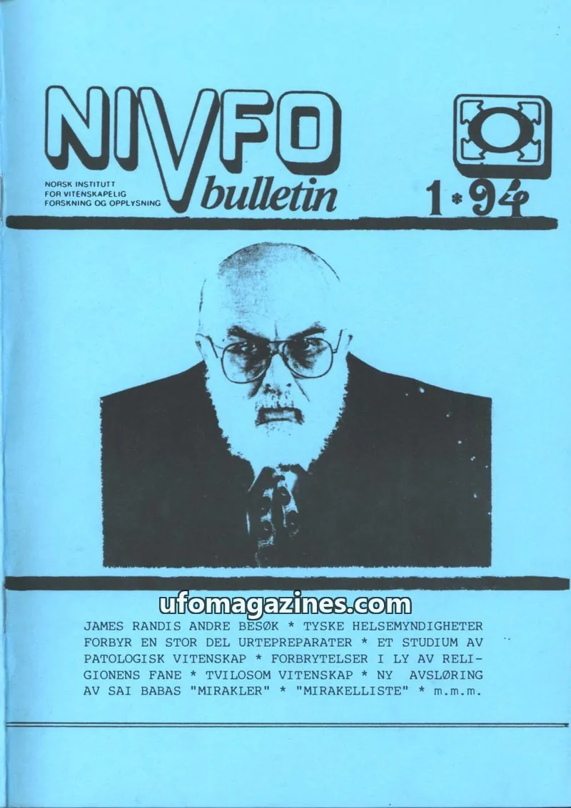 Cover of NIVFO-Bulletin issue 1/1994: NIVFO bulletin