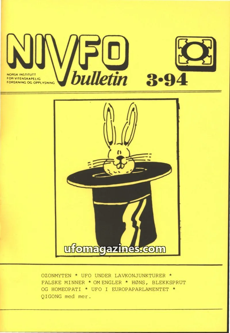 Cover of NIVFO-Bulletin issue 4/93: Folkvett