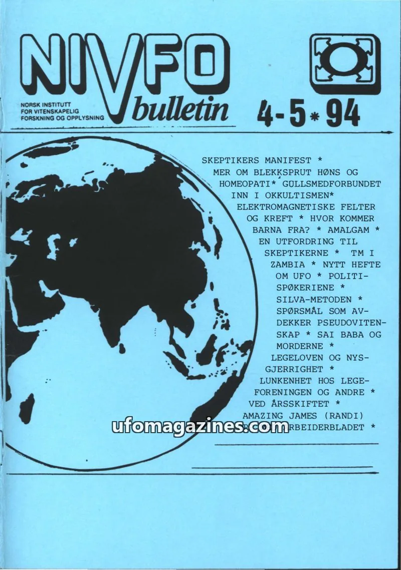 Cover of NIVFO issue 4-5: NIVFO bulletin
