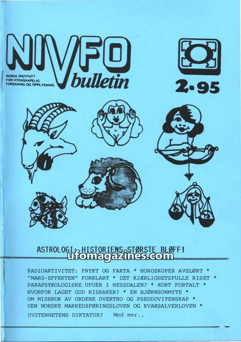 Cover of NIVFO-Bulletin issue 2/1995: NIVFO bulletin