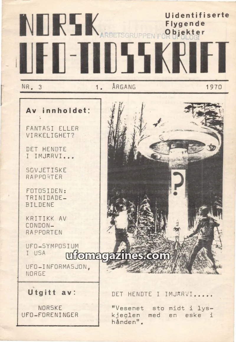 Cover of Norsk UFO-Tidsskrift issue NR. 3: NORSK UFO-TIDSSKRIFT