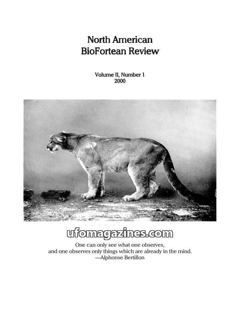 Cover of North American BioFortean Review issue 1: North American BioFortean Review