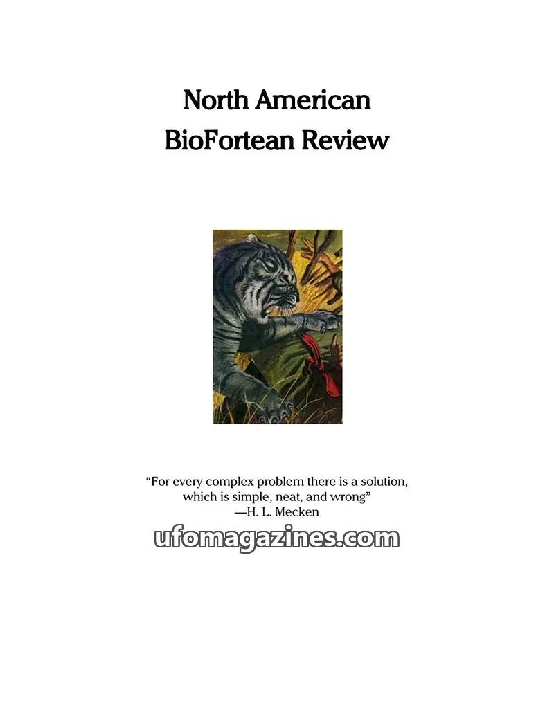Cover of North American BioFortean Review issue #6: North American BioFortean Review