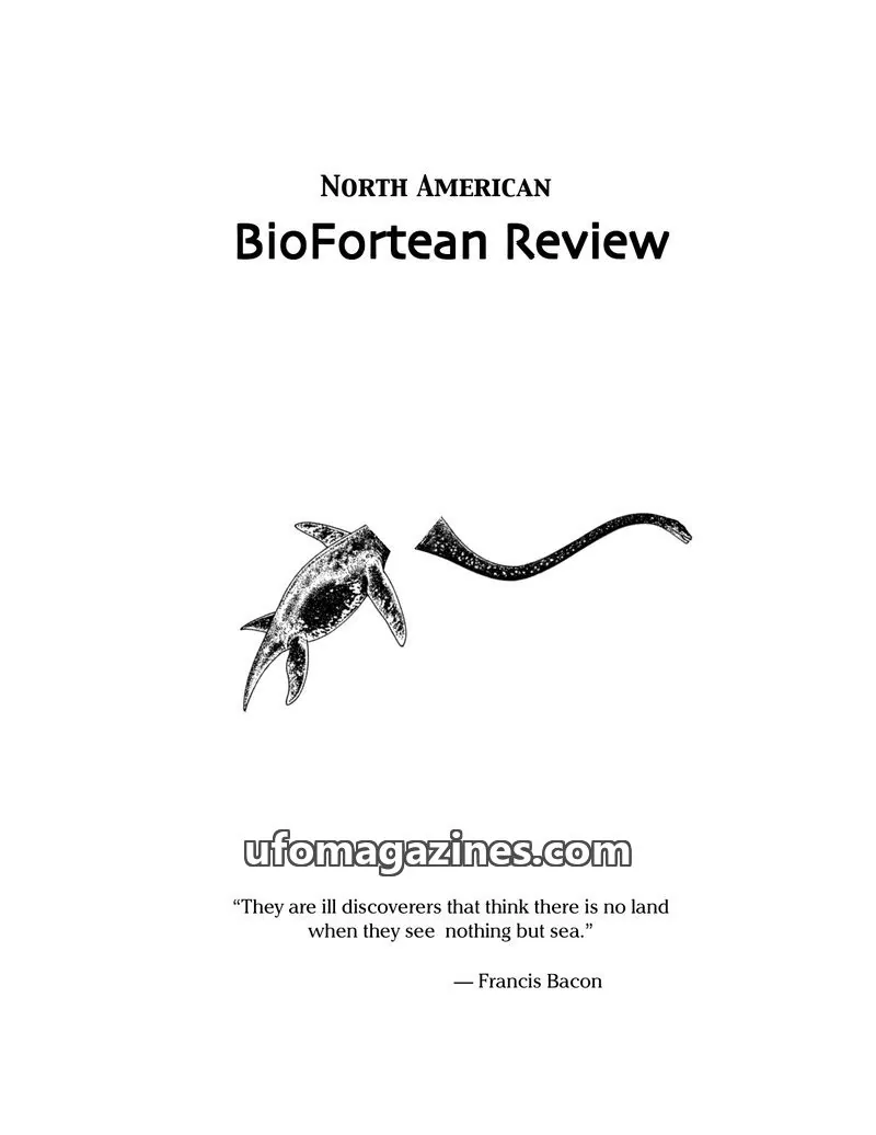 Cover of North American BioFortean Review issue #12: North American BioFortean Review