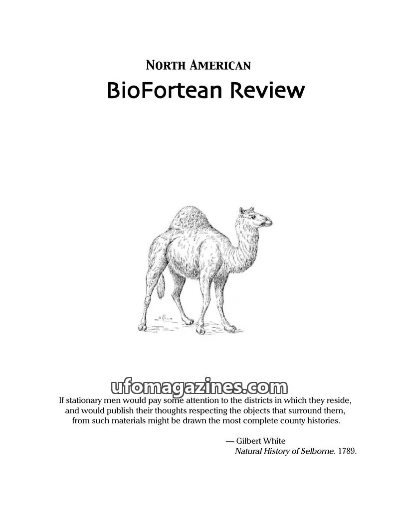 Cover of North American BioFortean Review issue #13: North American BioFortean Review