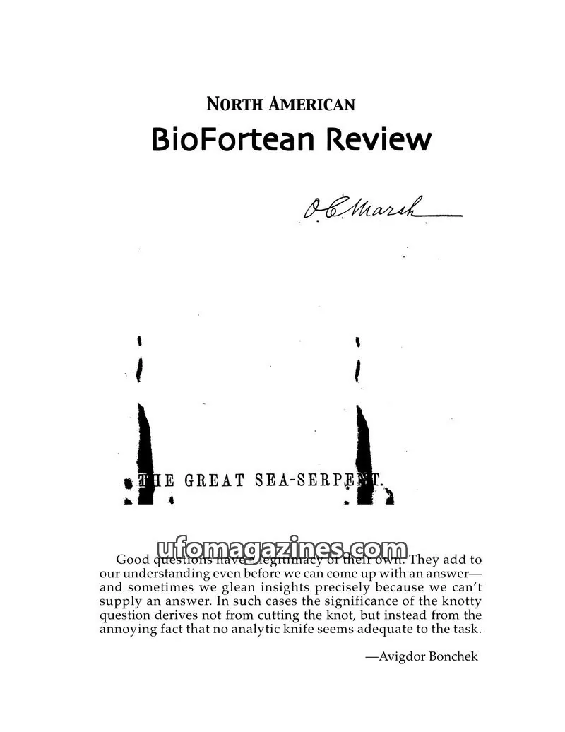 Cover of North American BioFortean Review issue 15: North American BioFortean Review