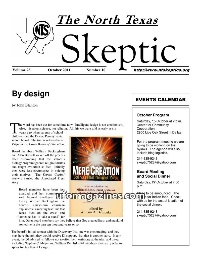 Cover of North Texas Skeptic issue 10: The North Texas Skeptic