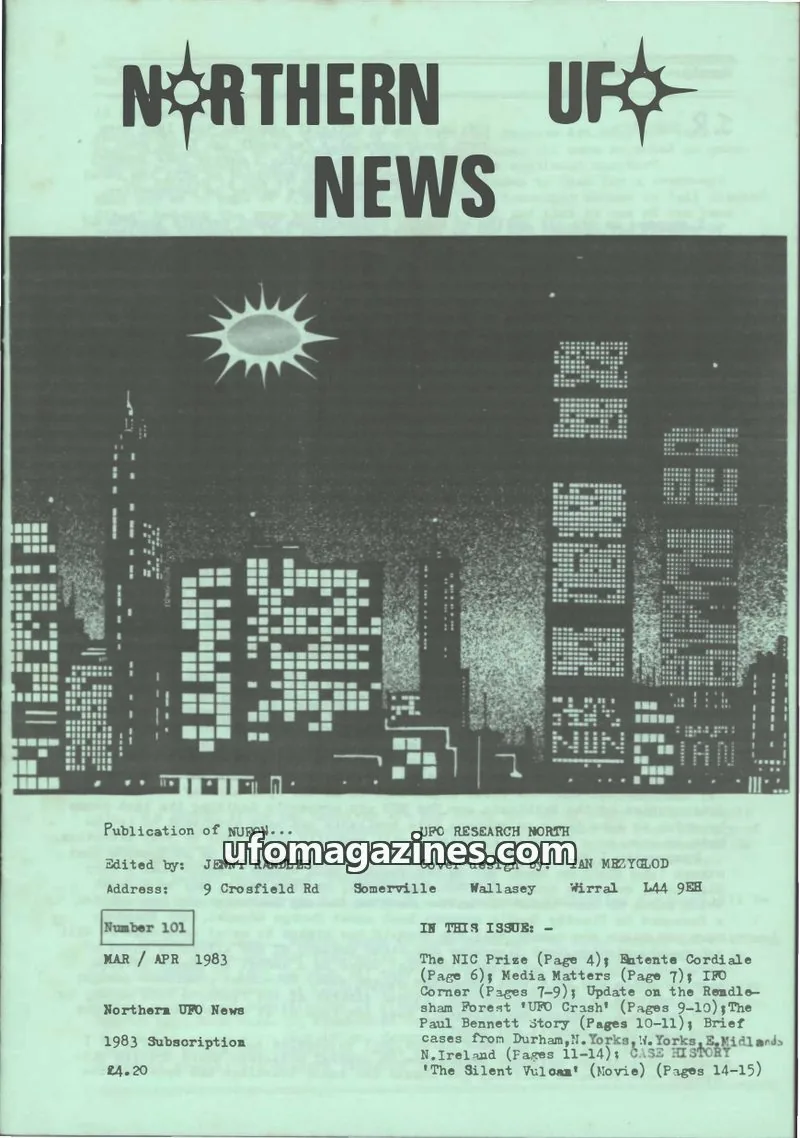 Cover of NUFON issue 101: NORTHERN UFO NEWS
