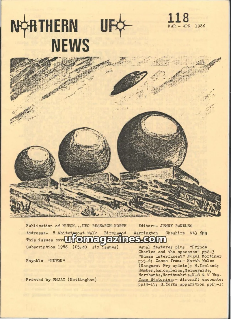 Cover of NUFON issue 118: NORTHERN UFO NEWS