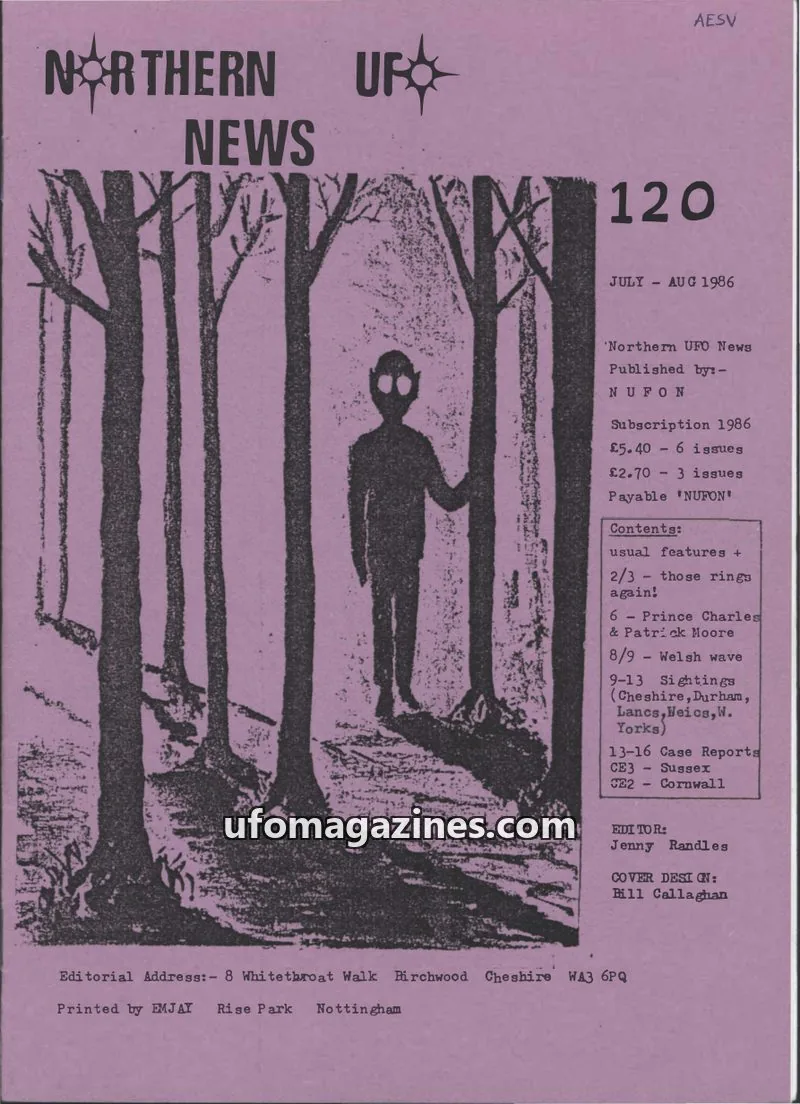 Cover of NUFON issue 120: NORTHERN UFO NEWS