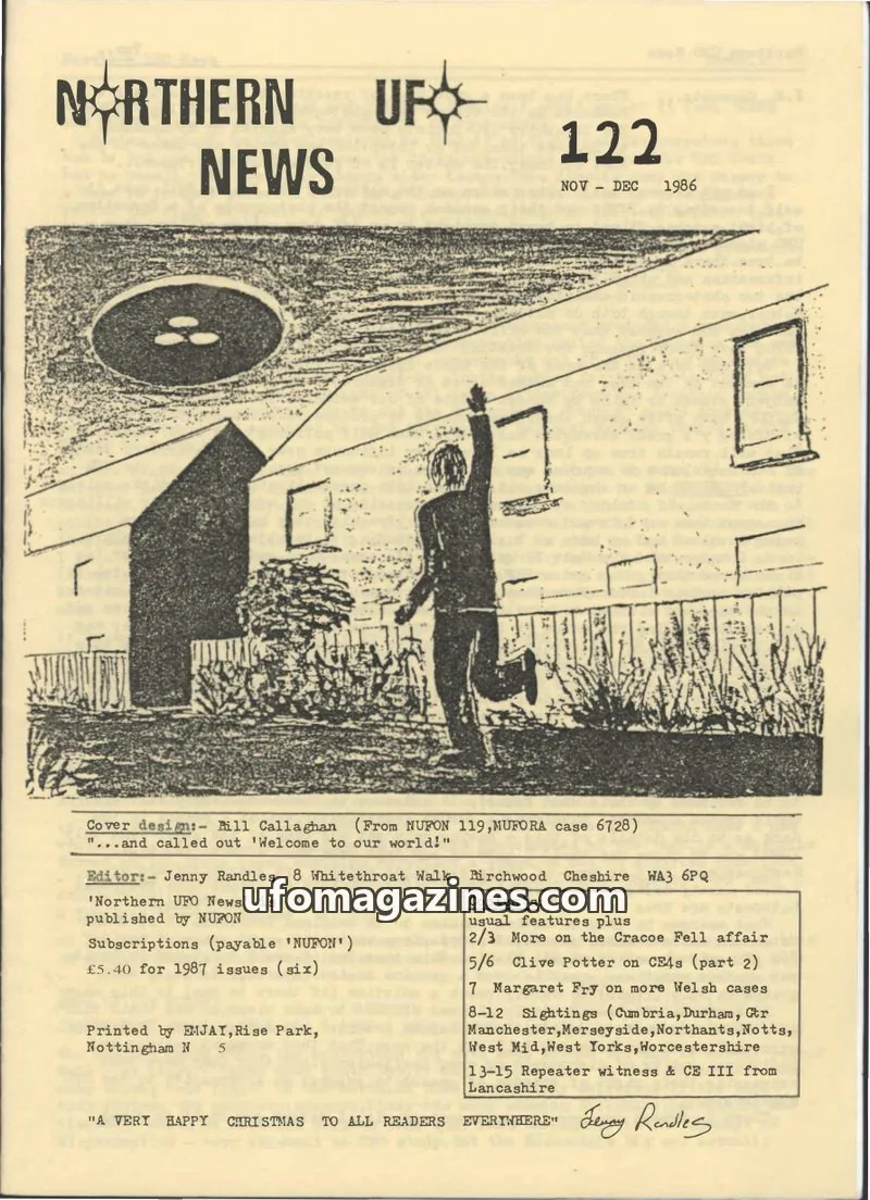 Cover of NUFON issue 122: NORTHERN UFO NEWS
