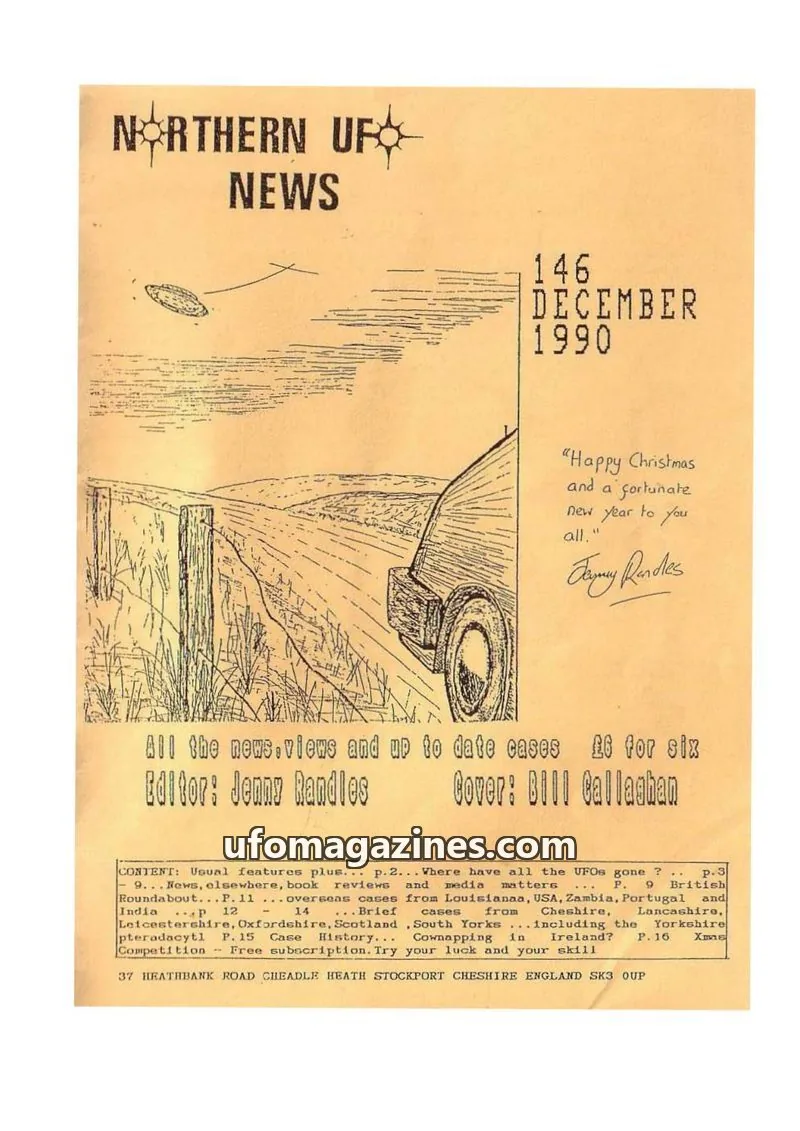 Cover of Northern UFO News (Jenny Randles) issue 146: NORTHERN UFO NEWS