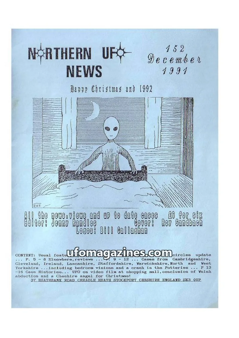Cover of Northern UFO News (Jenny Randles) issue 152: NORTHERN UFO NEWS