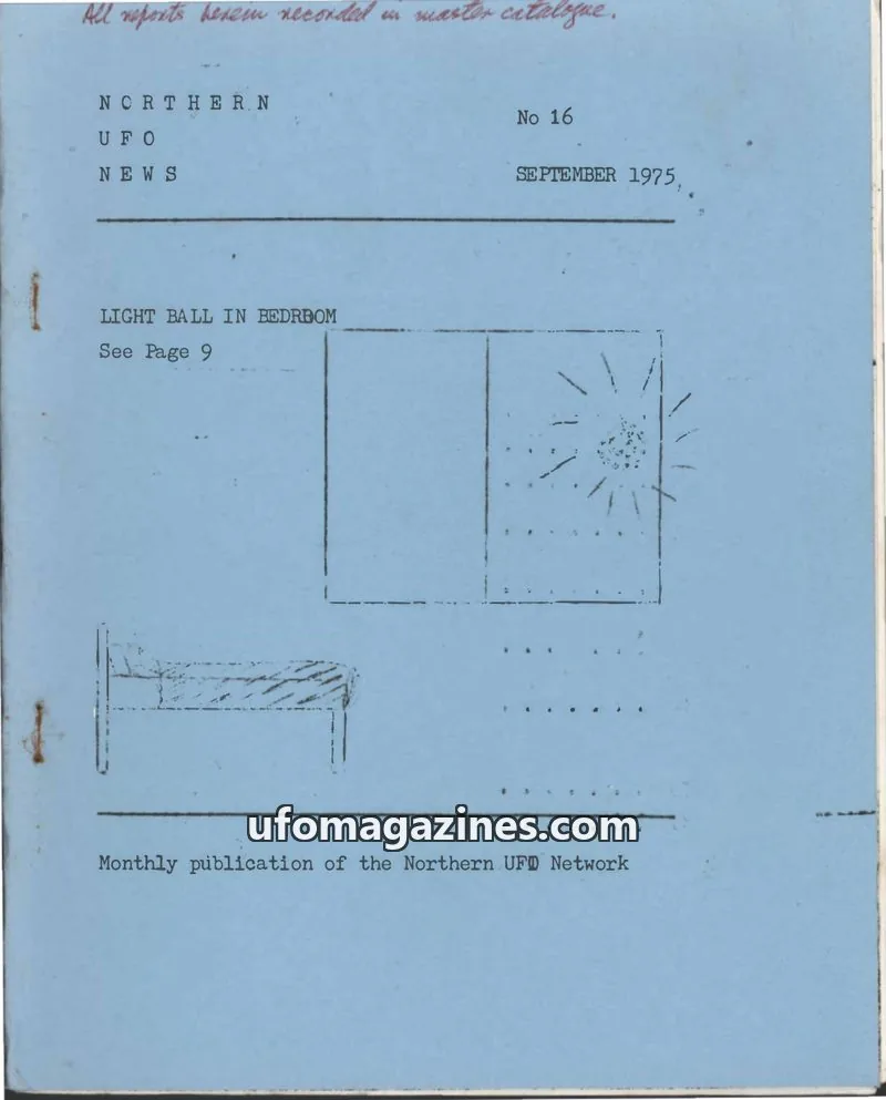 Cover of Northern UFO Network issue 16: NORTHERN UFO NEWS