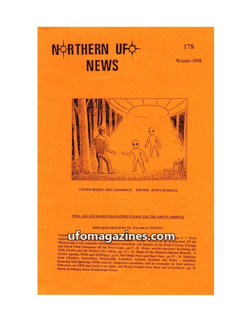 Cover of NUFON issue 178: NORTHERN UFO NEWS