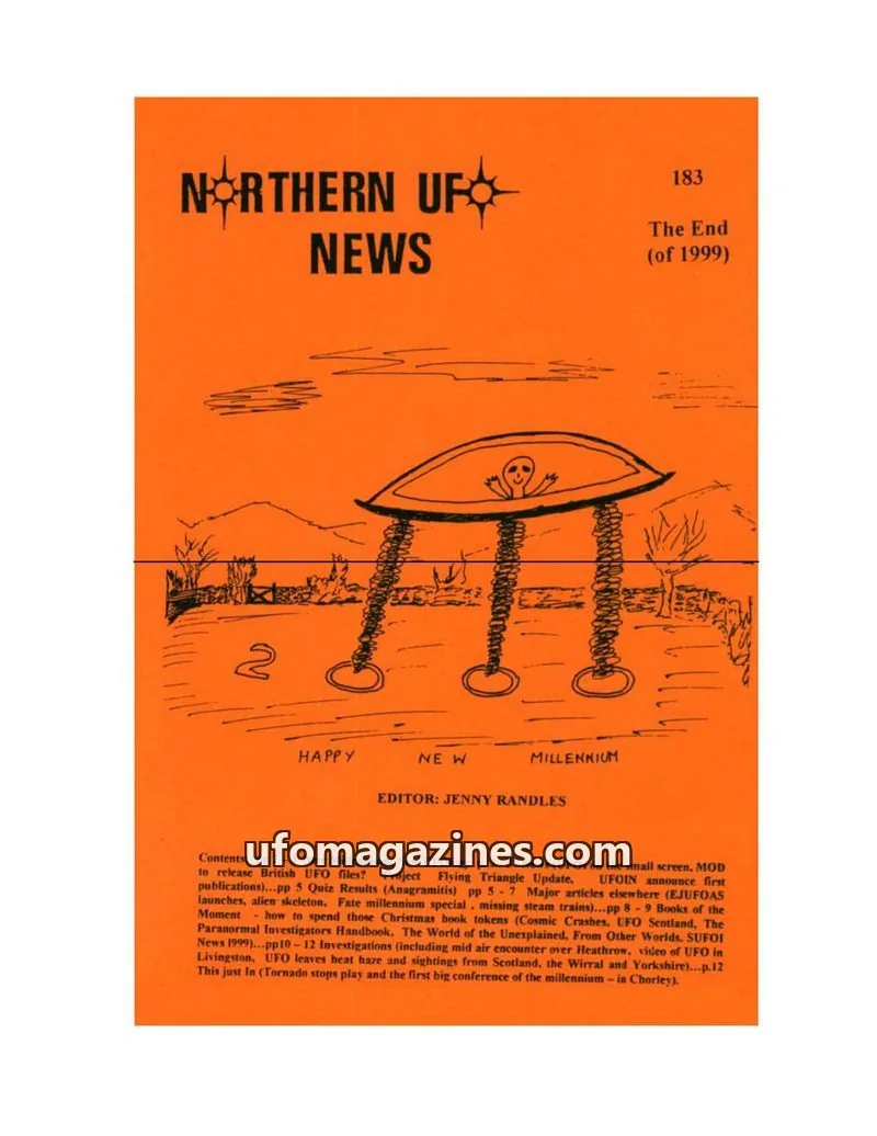 Cover of NUN issue 183: NORTHERN UFO NEWS
