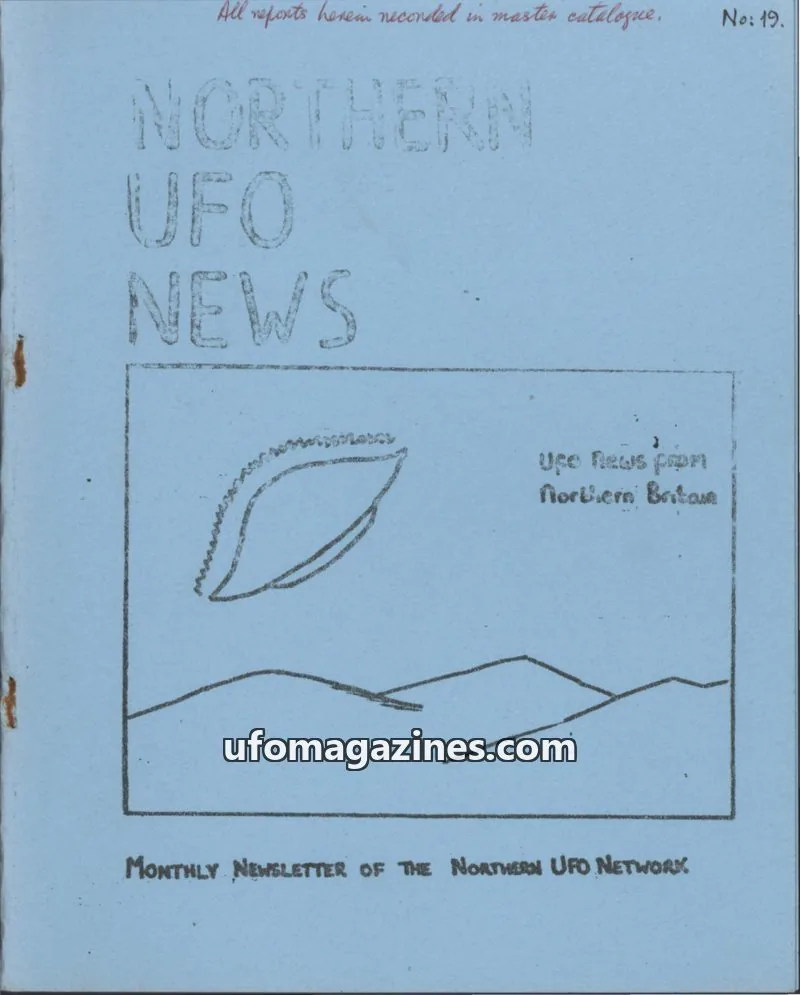 Cover of NORTHERN UFO NETWORK issue 19: NORTHERN UFO NEWS
