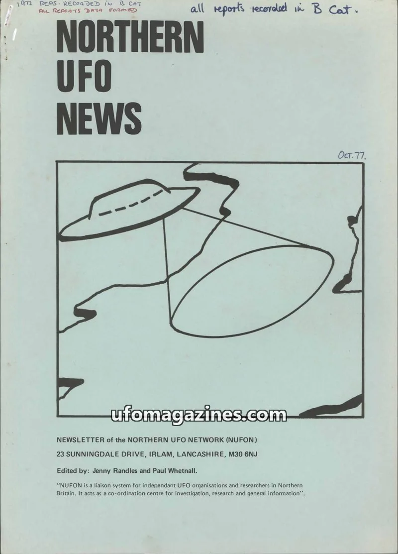 Cover of NORTHERN UFO NETWORK (NUFON) issue 41: NORTHERN UFO NEWS