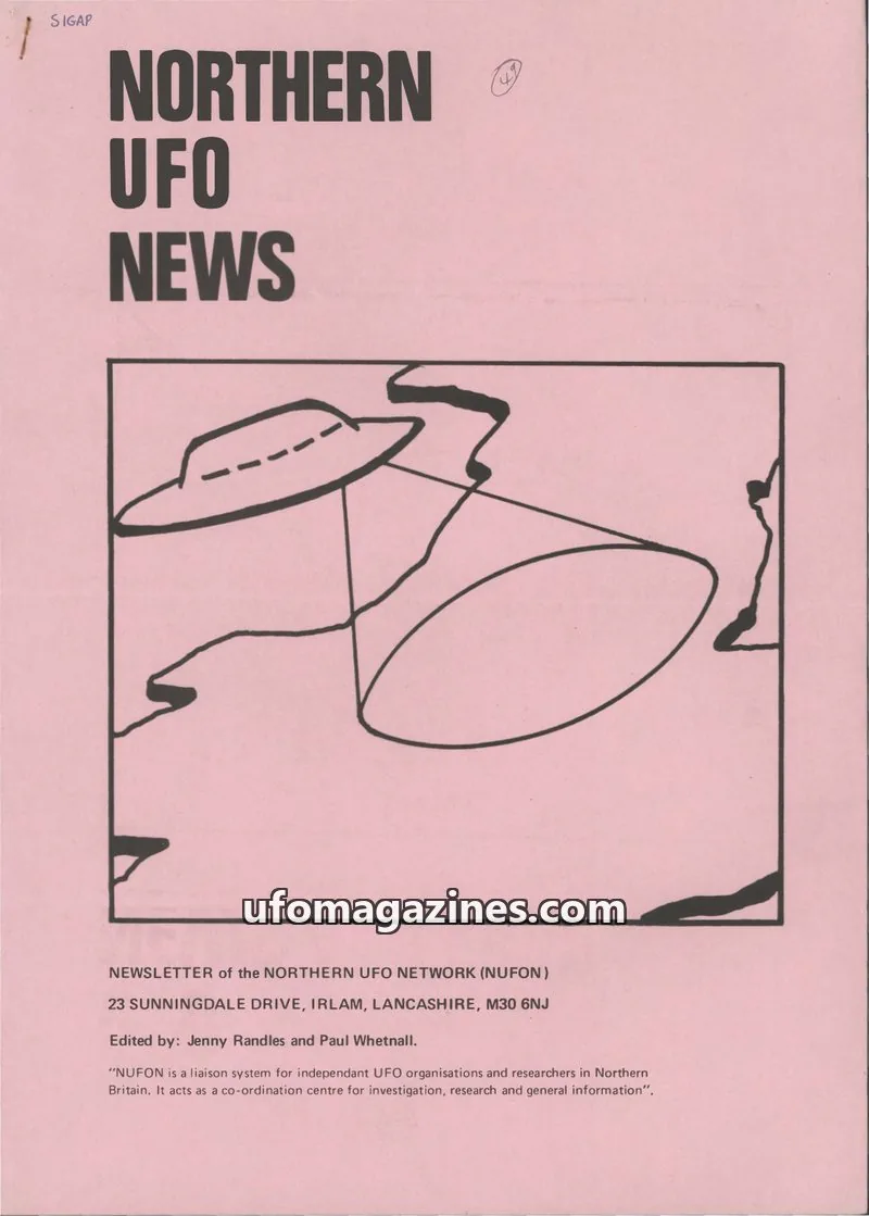 Cover of NORTHERN UFO NETWORK (NUFON) issue 49: NORTHERN UFO NEWS