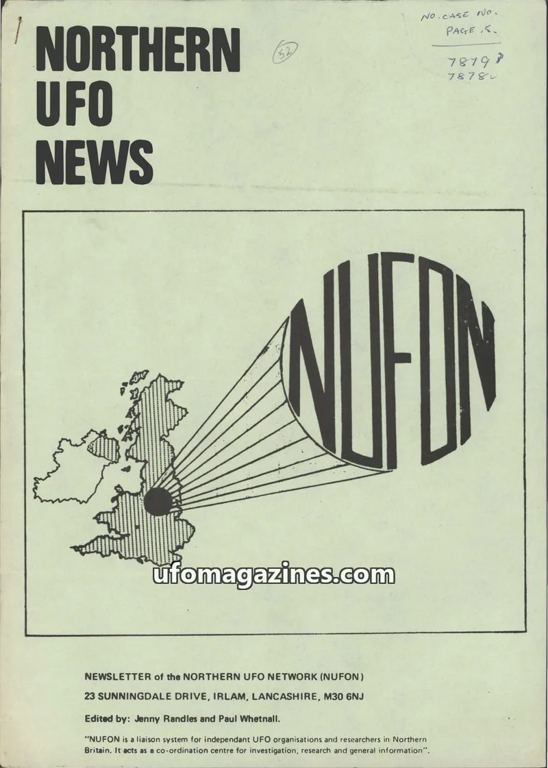 Cover of NORTHERN UFO NETWORK (NUFON) issue 52: NORTHERN UFO NEWS