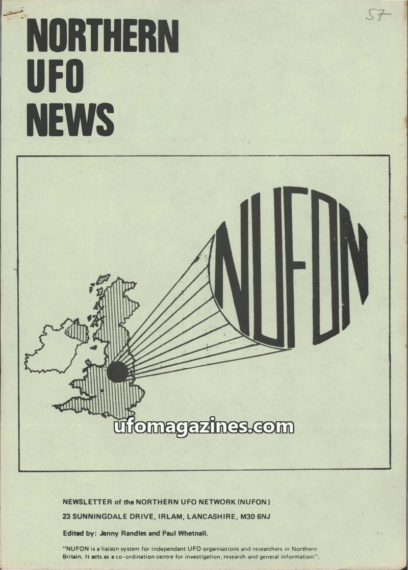Cover of Northern UFO News - No 57