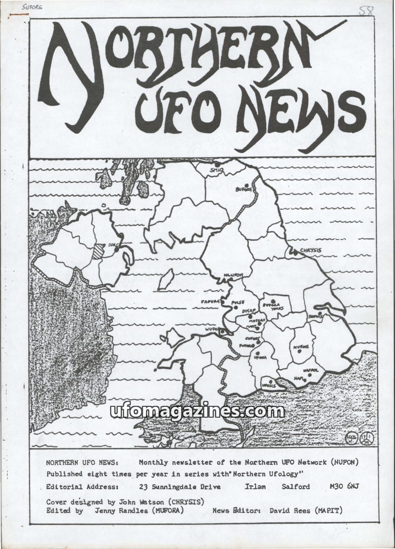 Cover of Northern UFO News - No 58