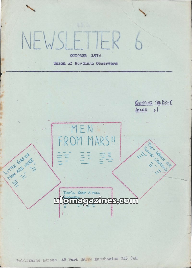 Cover of Northern UFO News - No 6