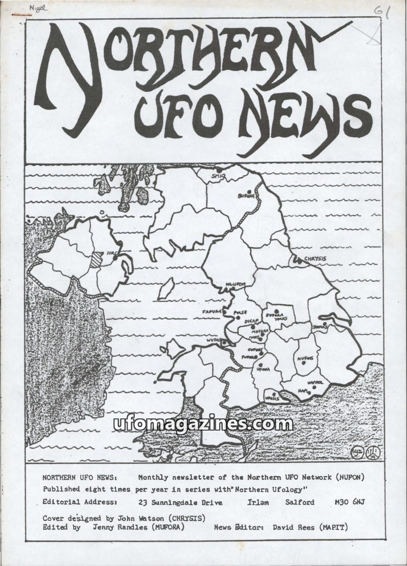 Cover of Northern UFO News - No 61