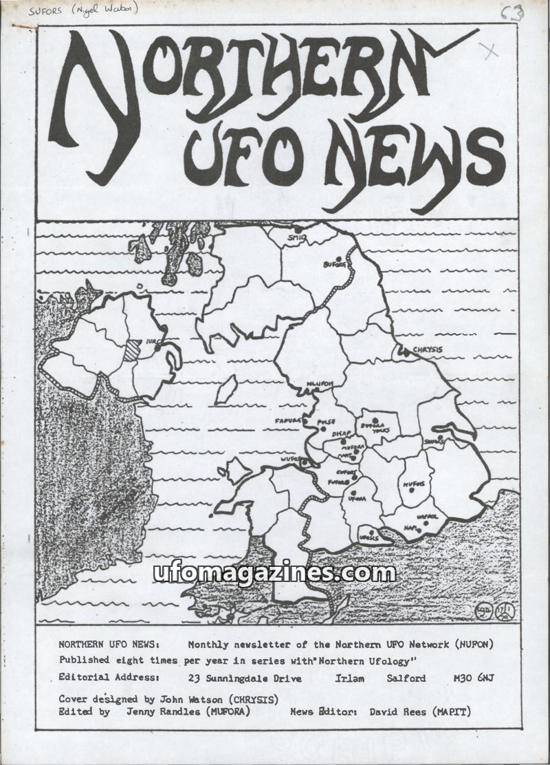 Cover of Northern UFO News - No 63