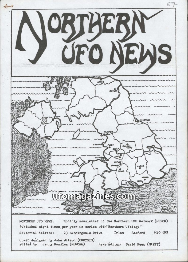 Cover of Northern UFO News - No 67