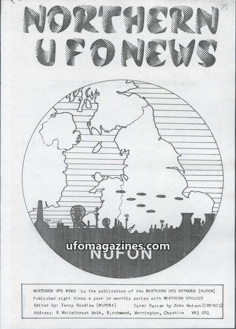 Cover of Northern UFO News - No 71