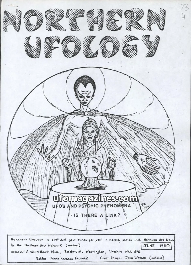 Cover of Northern UFO Network (NUFON) issue 73: NORTHERN UFOLOGY