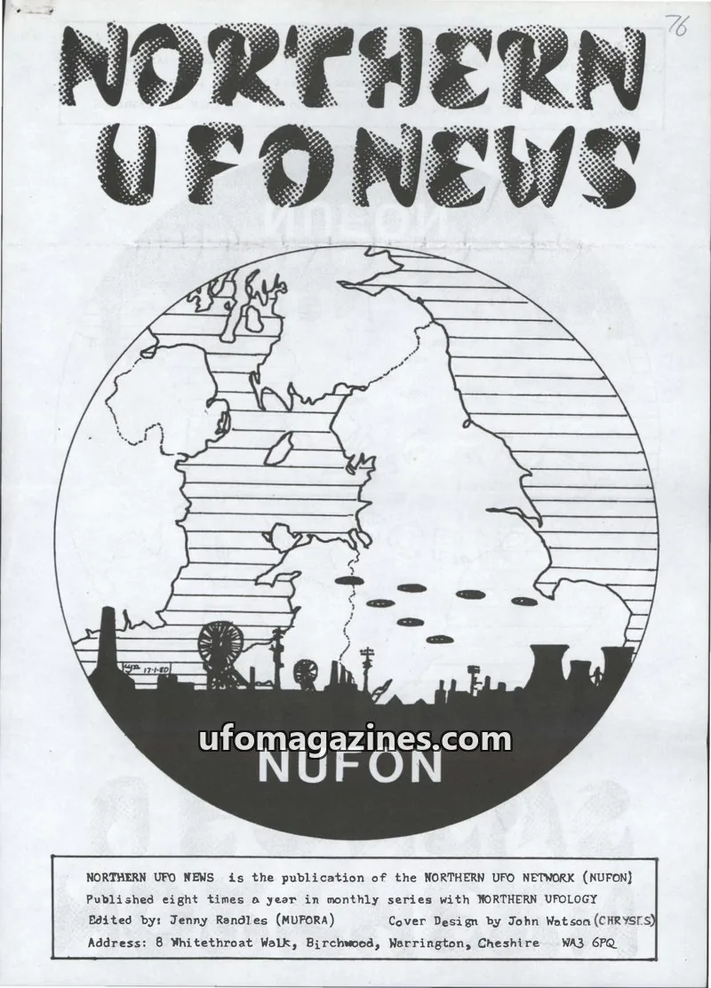 Cover of NORTHERN UFO NETWORK (NUFON) issue 76: NORTHERN UFONEWS