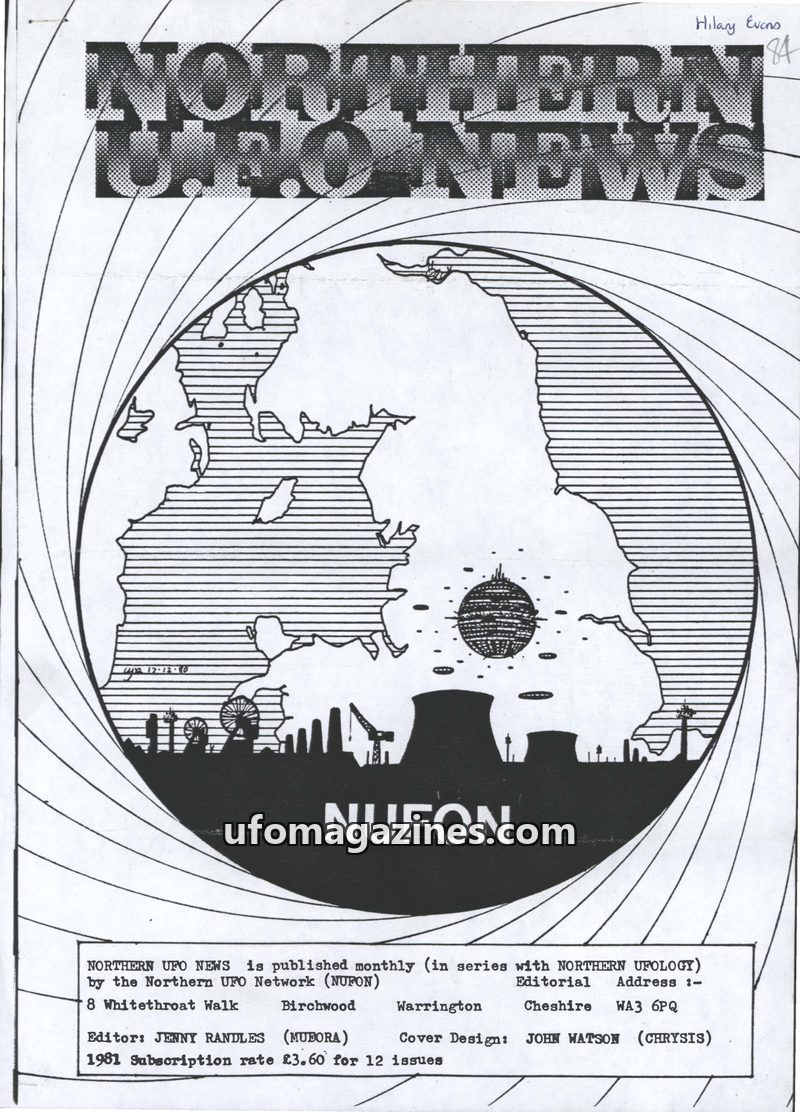 Cover of Northern UFO News - No 84