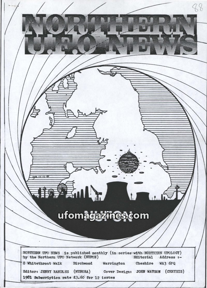 Cover of Northern UFO News - No 88