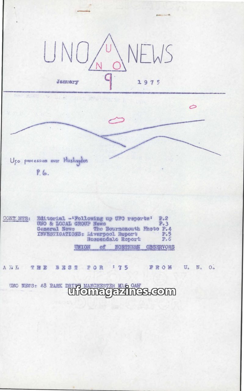 Cover of Northern UFO News - No 9