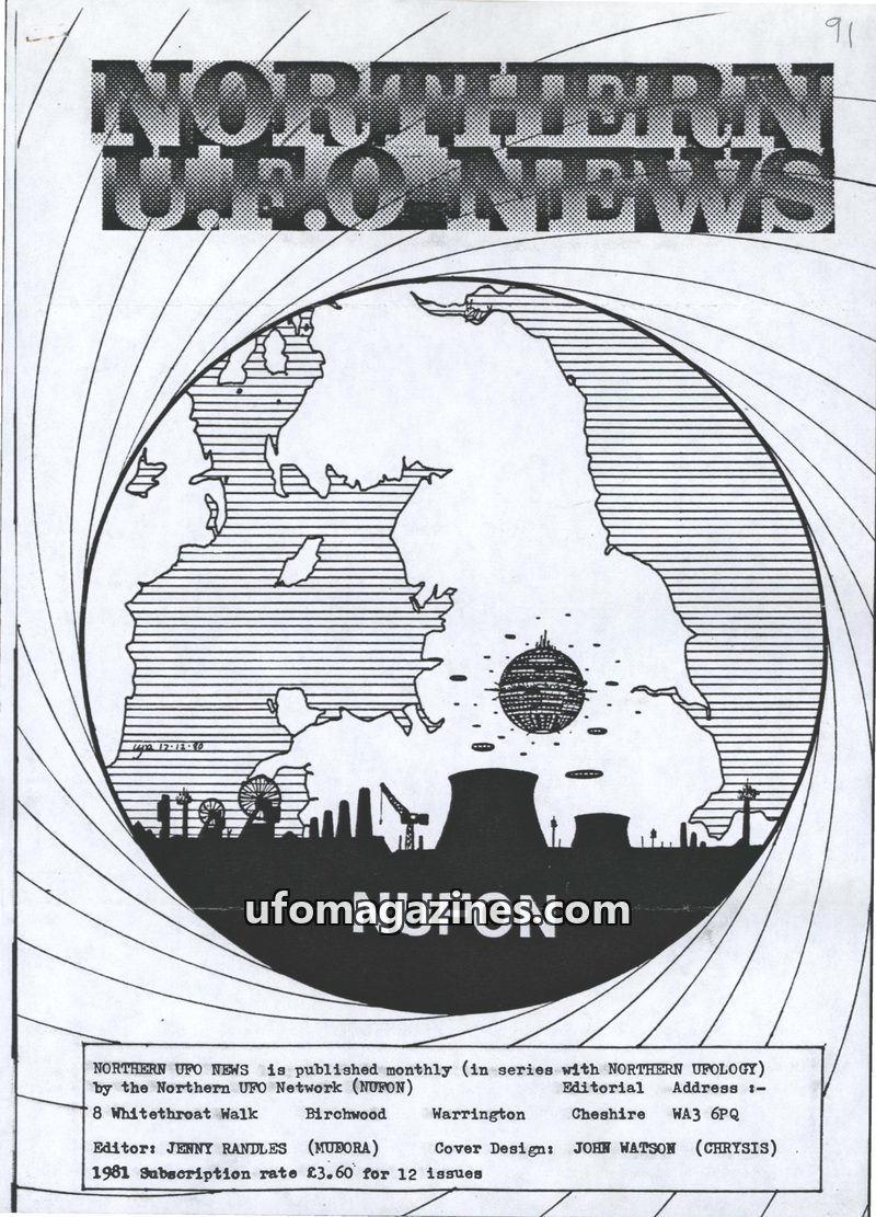Cover of Northern UFO News - No 91